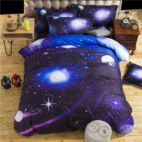 3d Galaxy Duvet Cover Set Single double 