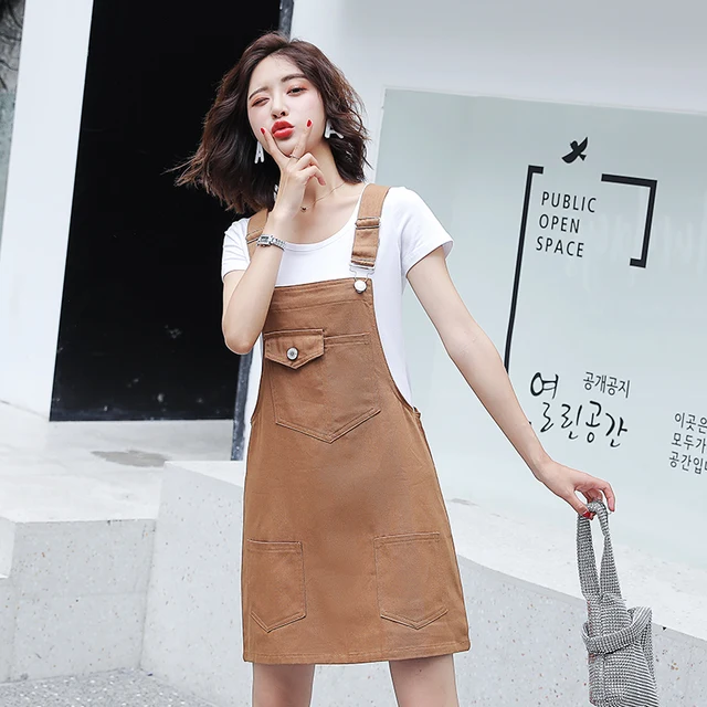 overall dress khaki