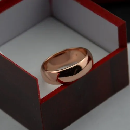 Never Fading Rose Gold Color 6mm Band Rings For Women Men Wedding Lovers Alliance Fine Jewelry-animated-img