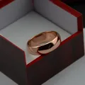 Never Fading Rose Gold Color 6mm Band Rings For Women Men Wedding Lovers Alliance Fine Jewelry preview-1