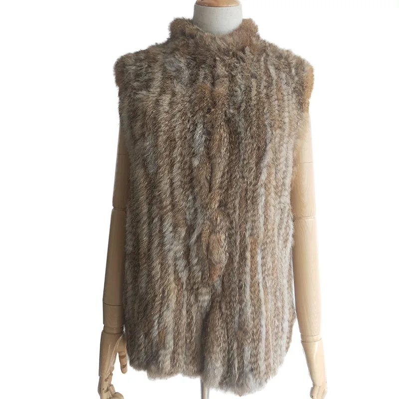 rabbit fur vests