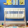 nature wood  baby crib baby cradle bed  small rocking bed multi-function children's bed mosquito net free gift easy fold preview-3