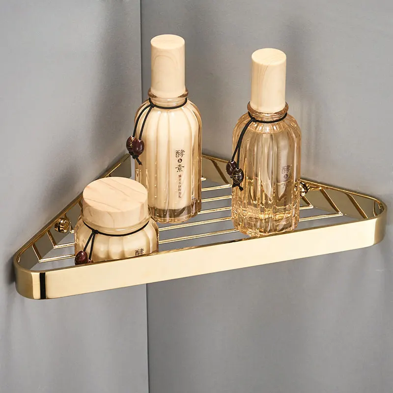 Vidric Wall Mounted Gold/chrome/rose Gold Bathroom Shelf Bath