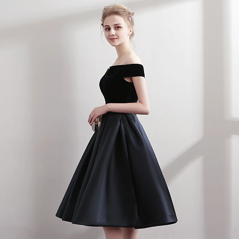 CEEWHY Boat Neck Satin Little Black 