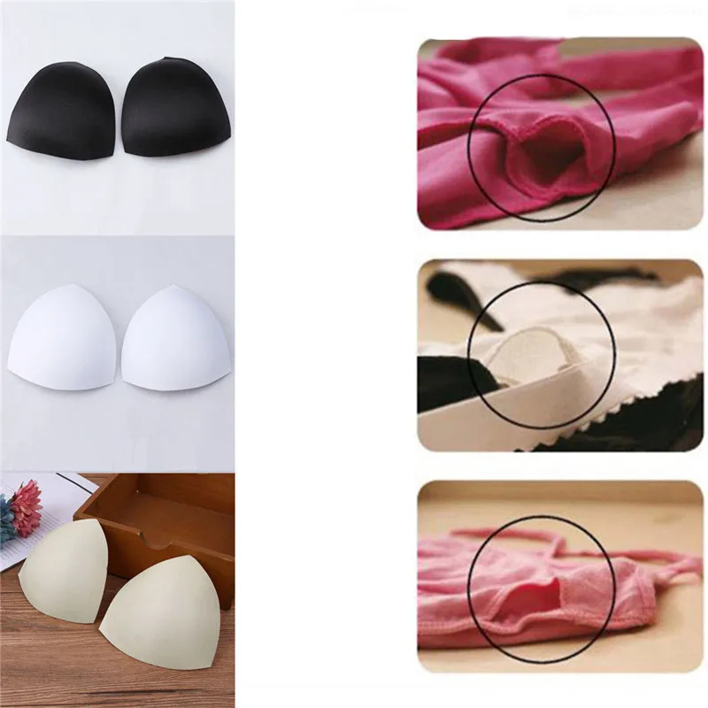 Swimsuit Padding Inserts Women Clothes Accessories Foam Triangle Sponge  Pads Chest Cups Breast Bra Bikini Inserts Chest Pad