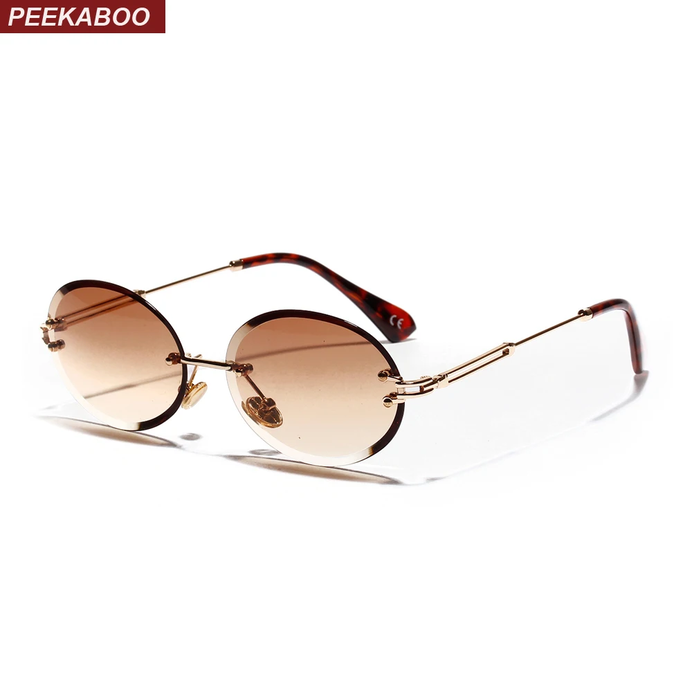 oval sunglasses brown