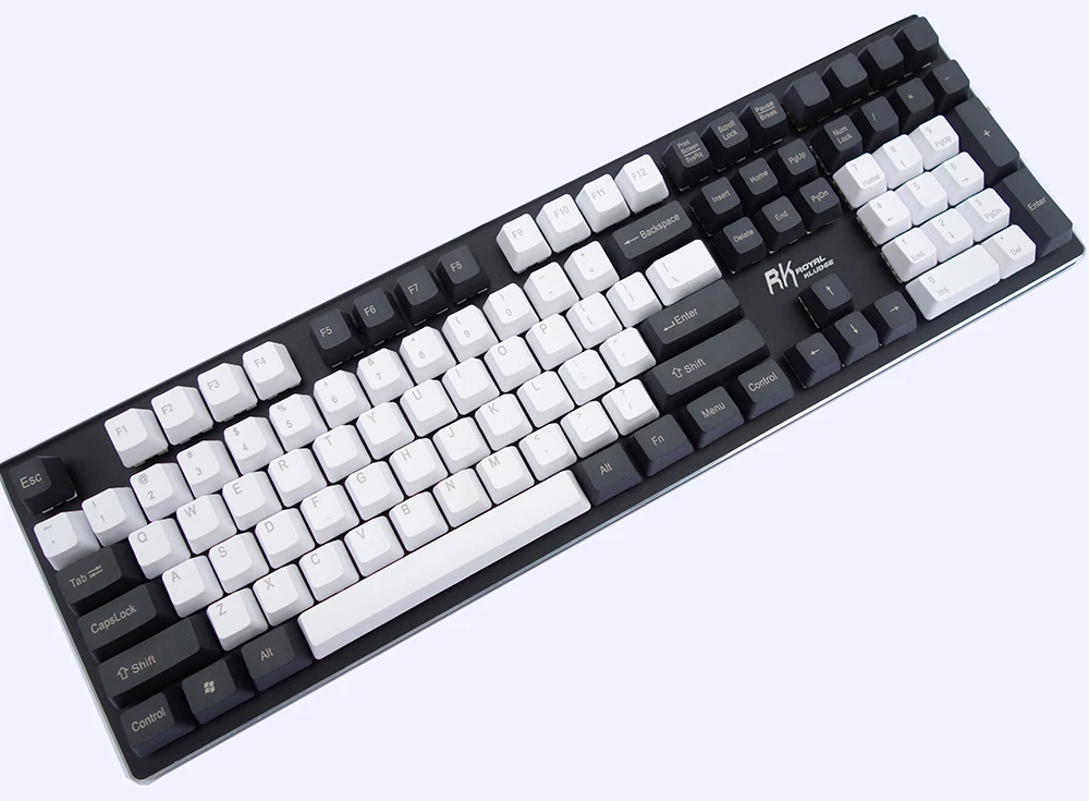 black on white keycaps