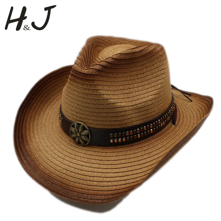 Summer Women Men Straw Hollow Western 