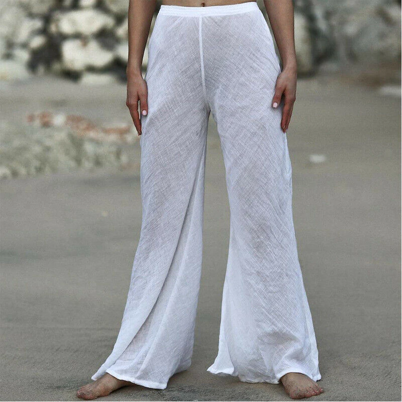 ladies casual linen trousers