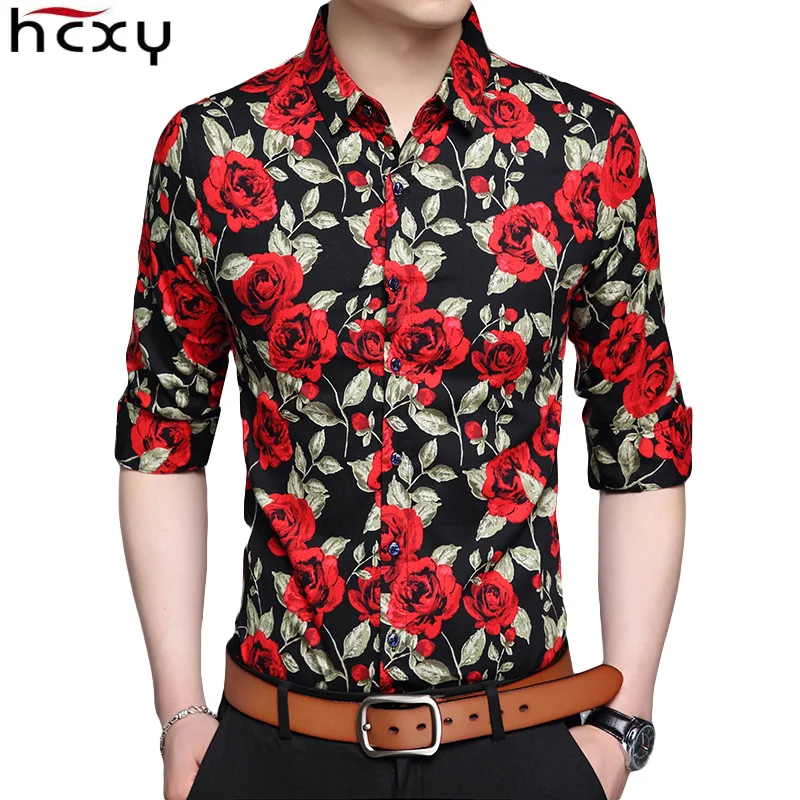 HCXY 2019 spring Floral Print Shirt 