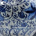 Jingdezhen Ceramic Chinese Blue-and-white Tie-twig Flower Arrangement Pomegranate Vase and Flower Ornaments preview-3