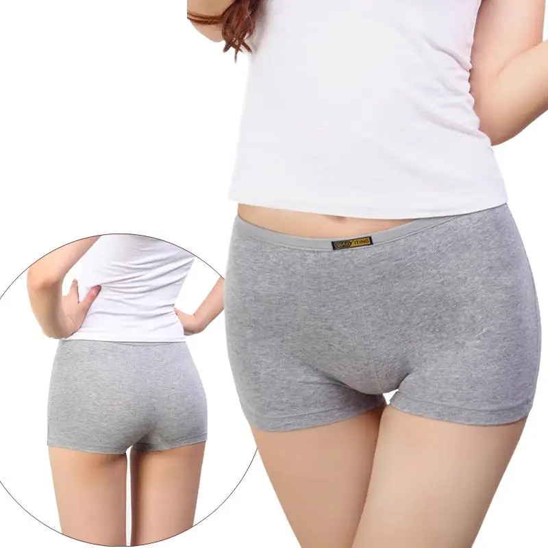 Cotton Boxers Shorts For Women Sexy Low Rise Panties Female Solid