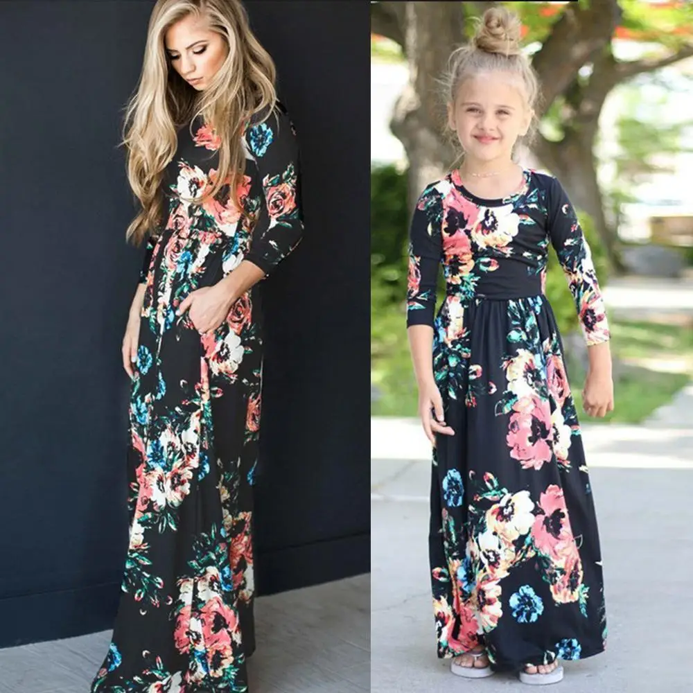 Mother Daughter Family Matching Dress 
