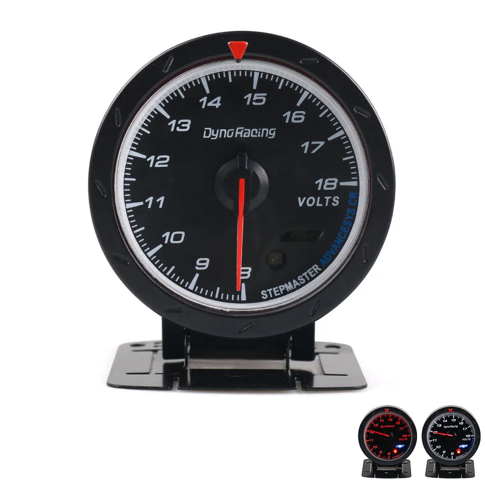 Dynoracing 60MM Racing Car Voltmeter 8-18V Voltage Gauge & Lighting Auto Volt Gauge Car Meter TT101472-animated-img