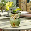 Cartoon Owl Shape Succulent Ceramic Flower Pot Home Living Room Decoration Random Style Delivery Plant Potted Vase Decoration preview-5