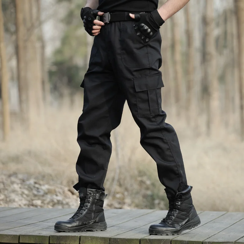 tactical cargo pants black