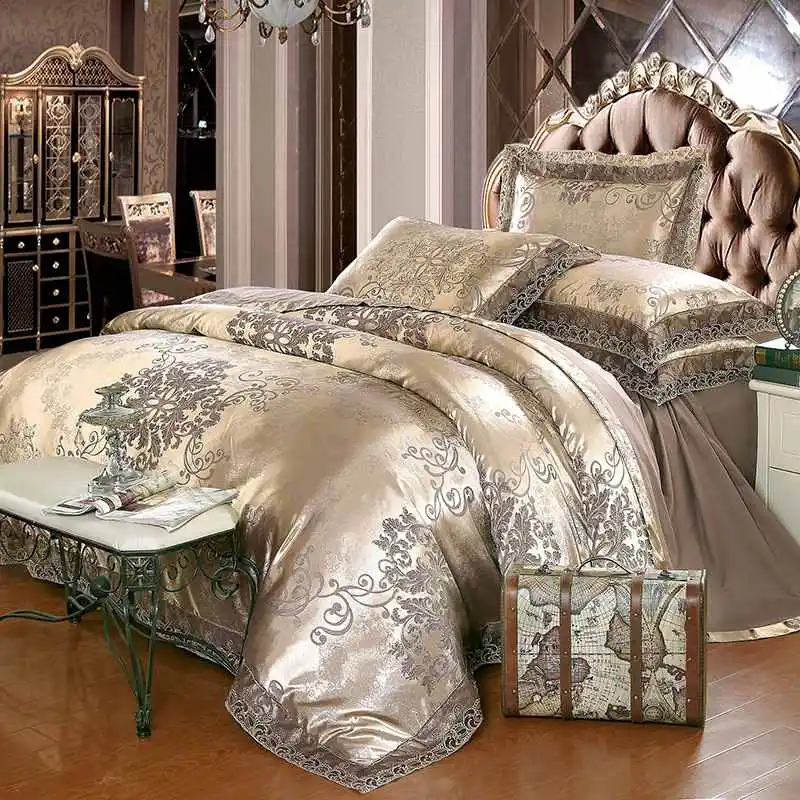 satin bed cover set