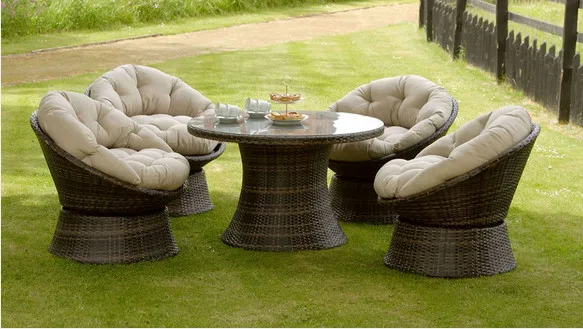 rattan patio armchairs