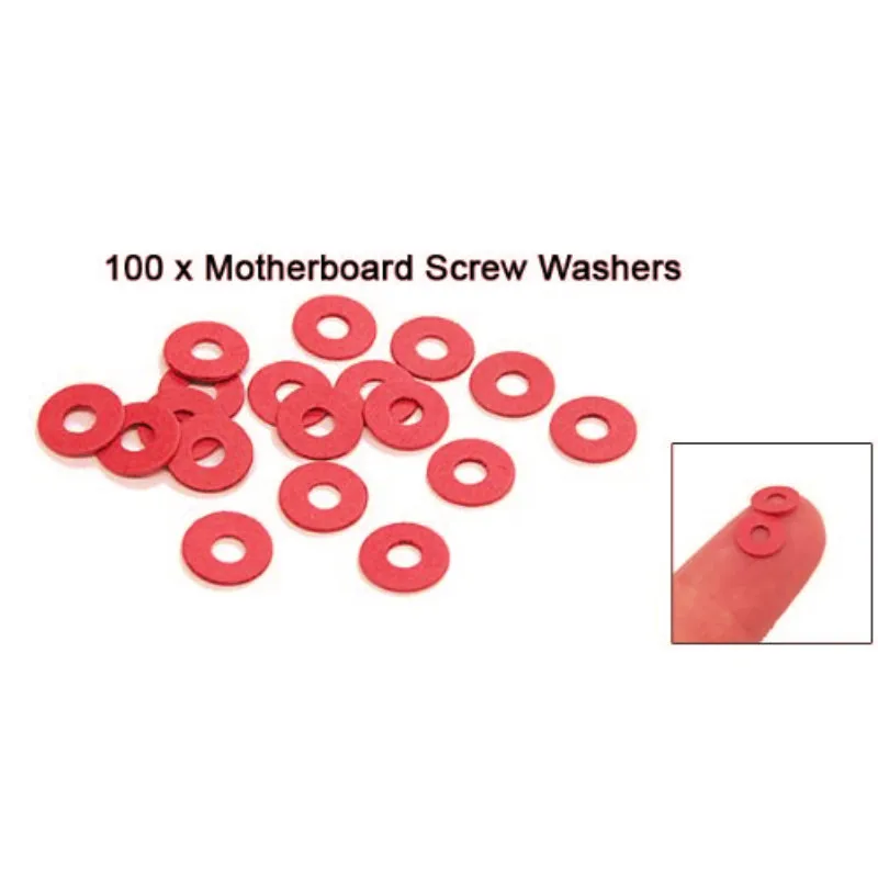 100pcs 3mm Red Motherboard Screw Insulating Fiber Washers Hot Sale FBSHYJCACAI 