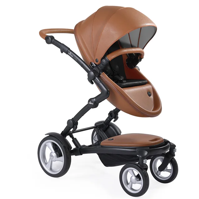 camel leather stroller