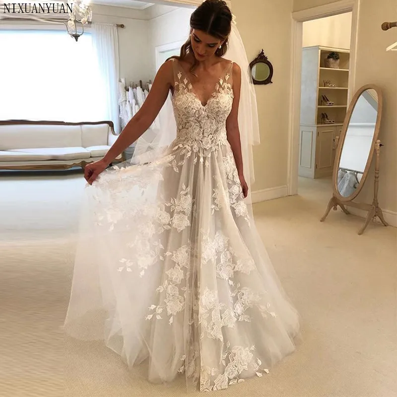sexy boho wedding dress