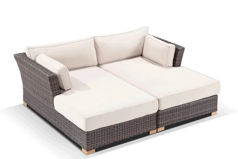 rattan double sofa