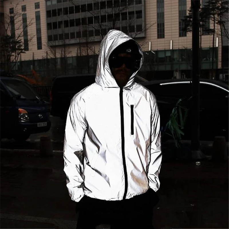 New Men night shiny full reflective hip 