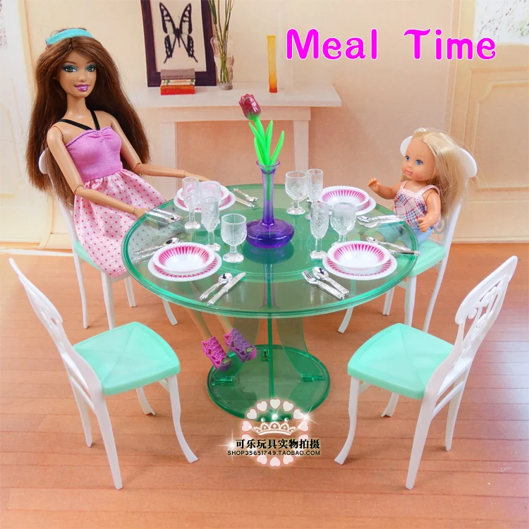 barbie doll dinner set