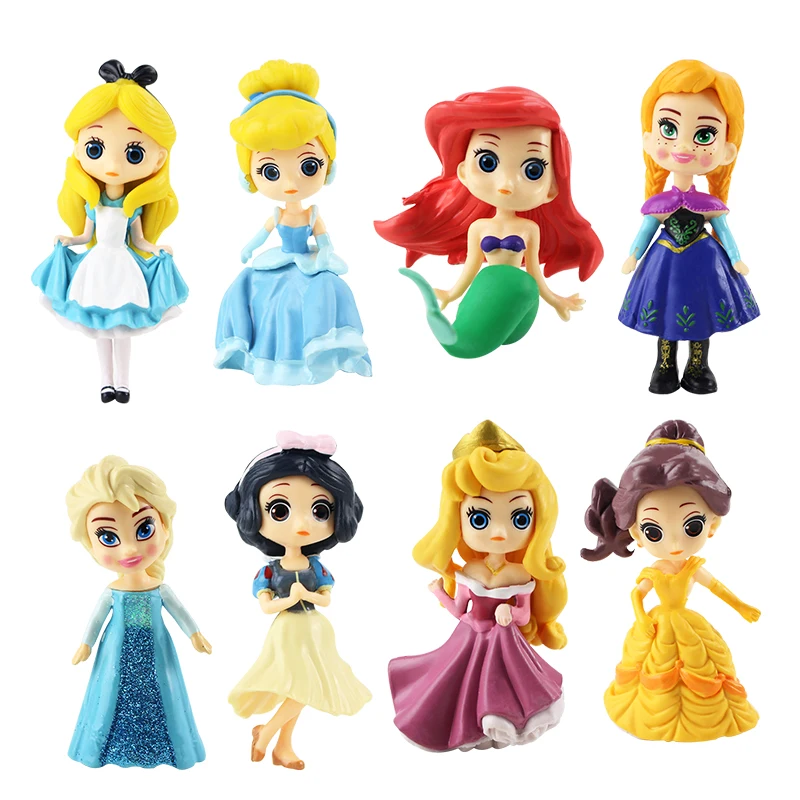 Disney Princess Toys Frozen Elsa Cinderella Ariel Alice Magic Clip Dress  Clothes Change Figures Dolls