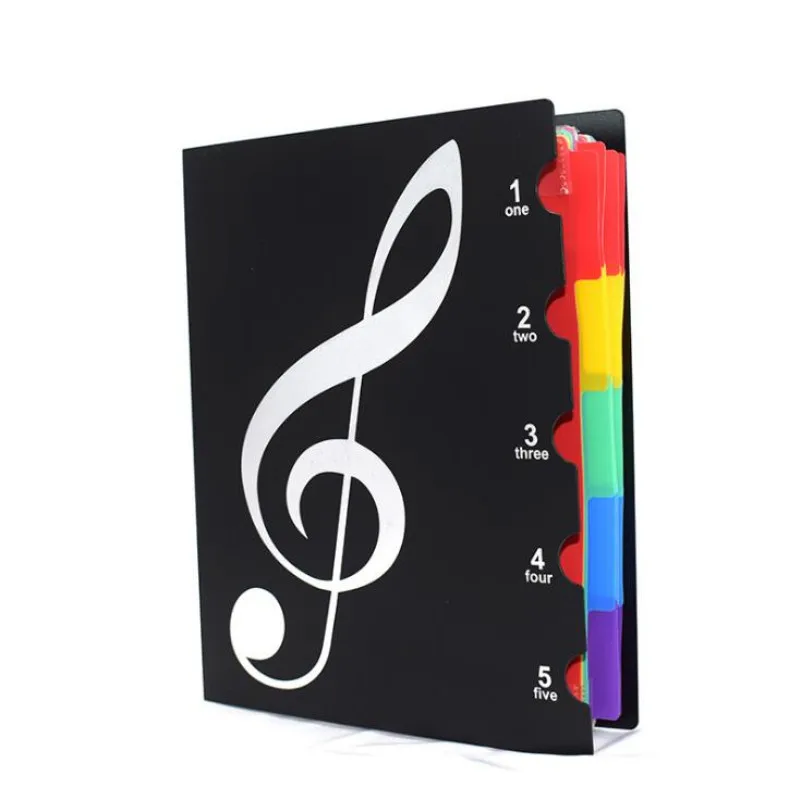 40/60 Pages Multi-layer Waterproof Music Folder File Plastic Data Bag  Filing Products Document Bag A4 Piano Score Book Folder