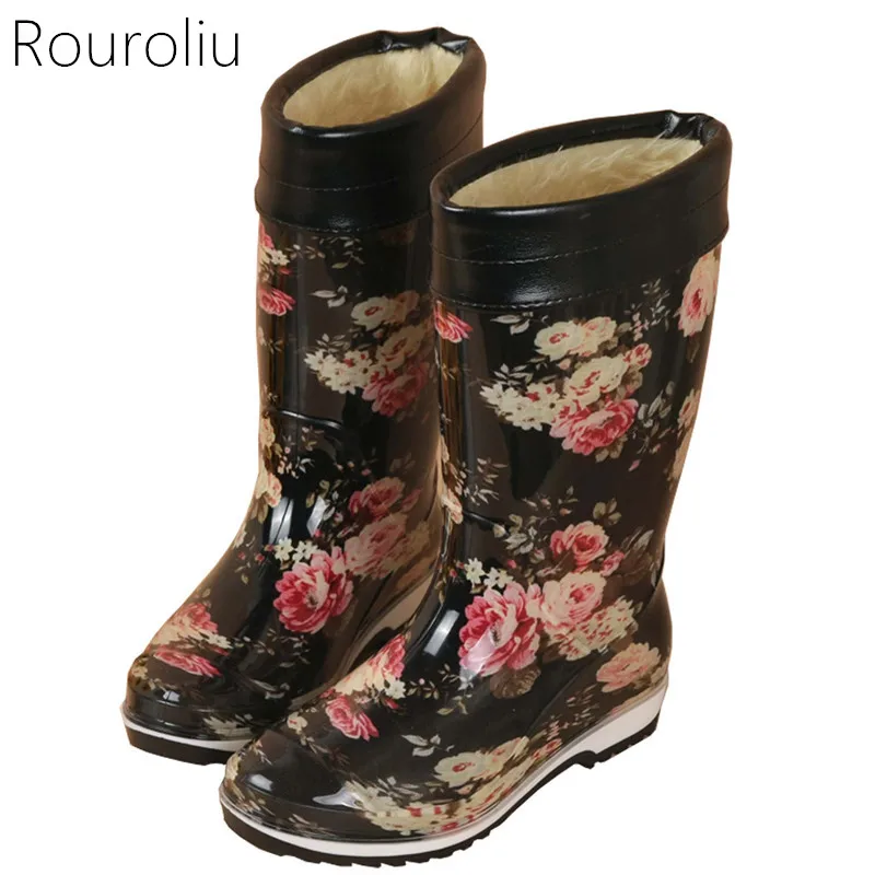 Floral rain boots womens Clearance