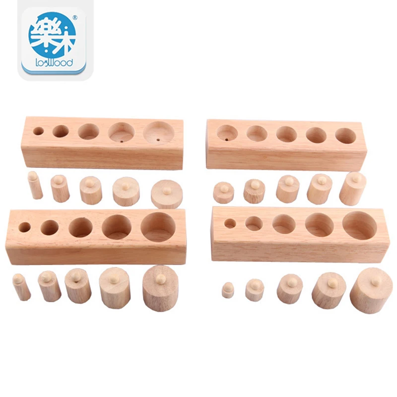 Wooden Toys Montessori Education Cylindrical Sockets Block Toys Baby Development Practice & Senses Family Toys-animated-img