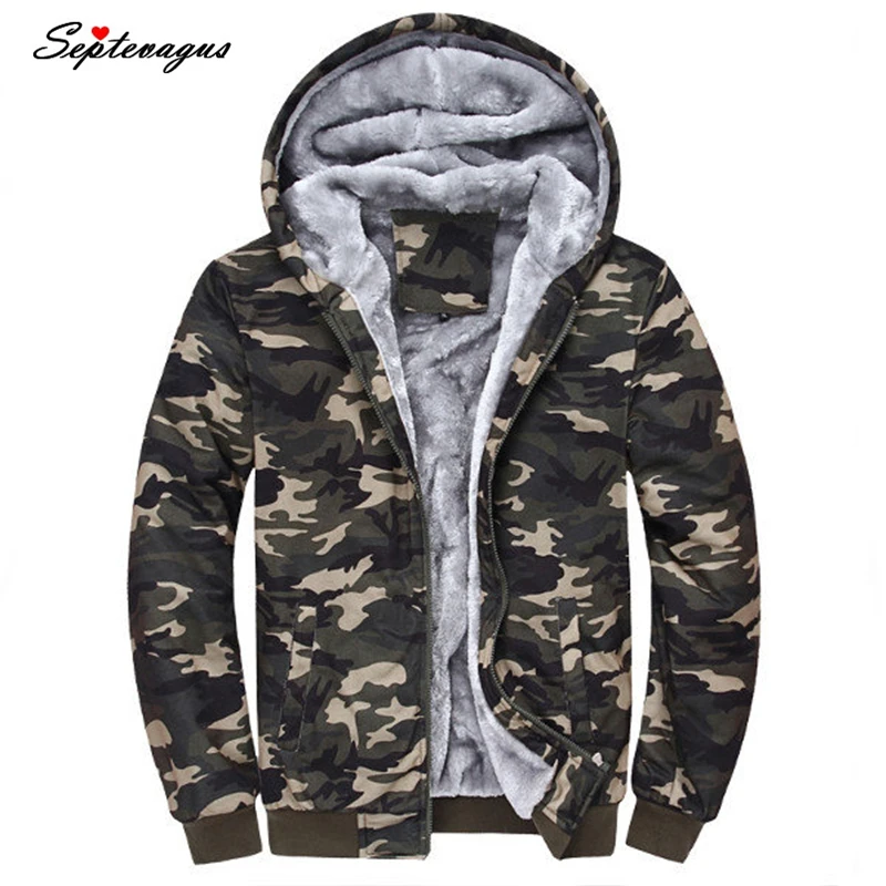 Winter Warm Mens Camouflage Coat Casual 