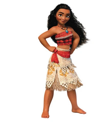 Kids Moana Costume for Girls Straps Backless Vaiana Summer Dress Wig  Children Baby Clothes Carnival Christmas Birthday Attire