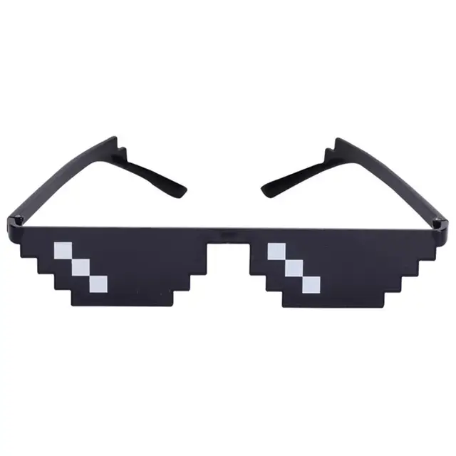 Acquistare Fiori e Decorazioni | Pack of 2 Thug Life Glasses Pixel Sunglasses  Swag Swaggy Photobooth Props Panda Meme Party Favors Deal With It Pixels