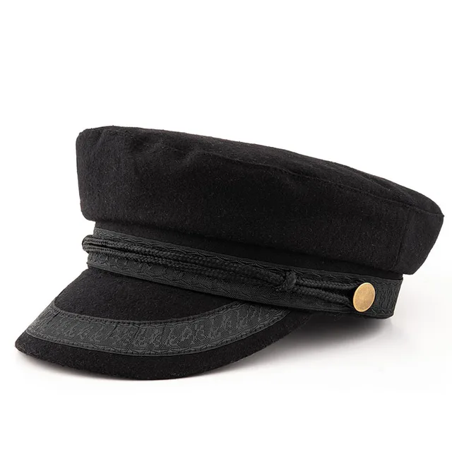 Large size navy cap small head flat hat 