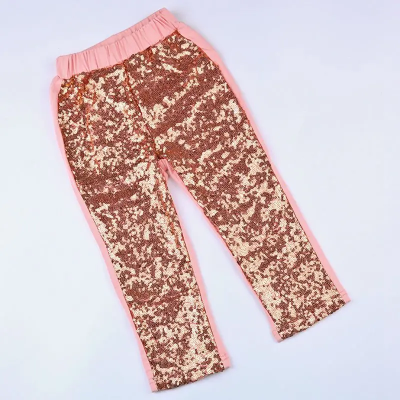 Girls Sequin Pants Rose Gold Sequin 