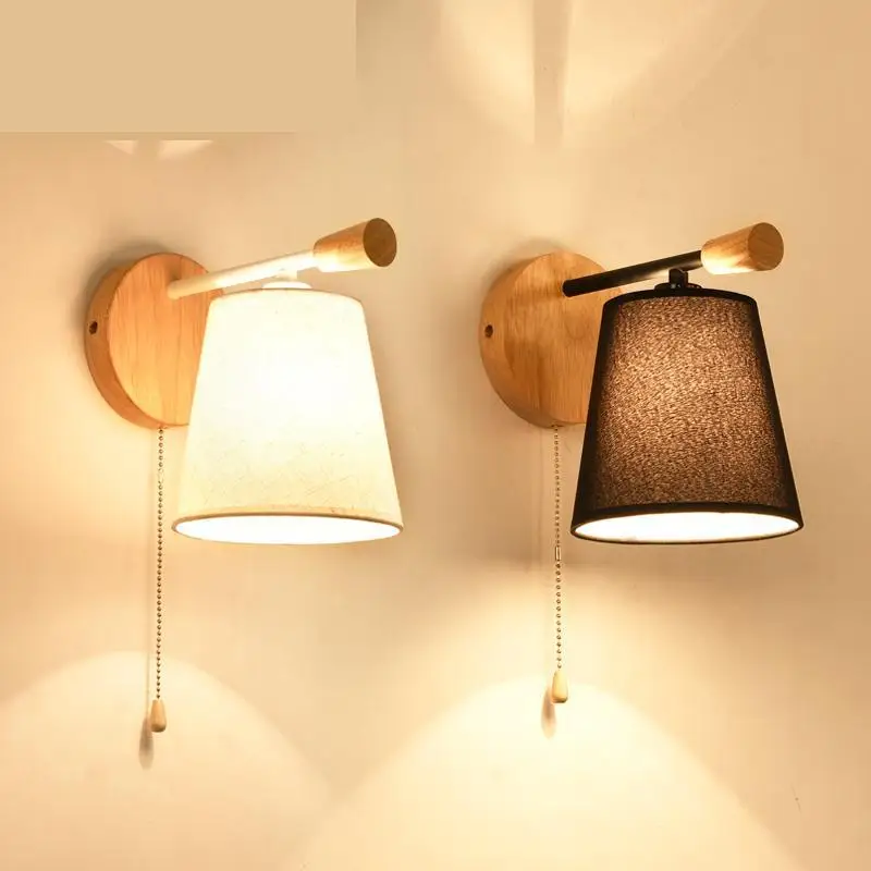 wall lamp with pull switch