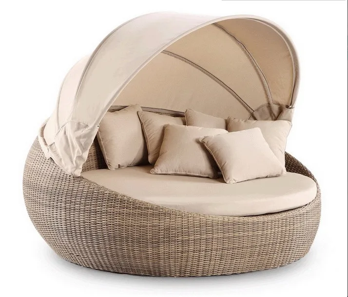 round lounge bed outdoor