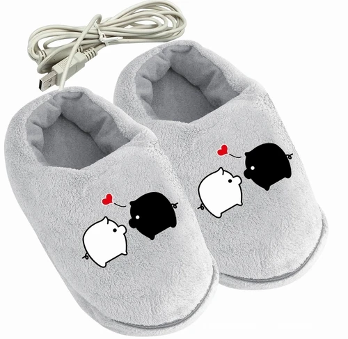 heated slippers cute