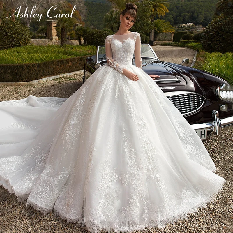 Ashley Carol Lace Ball Gown Wedding 