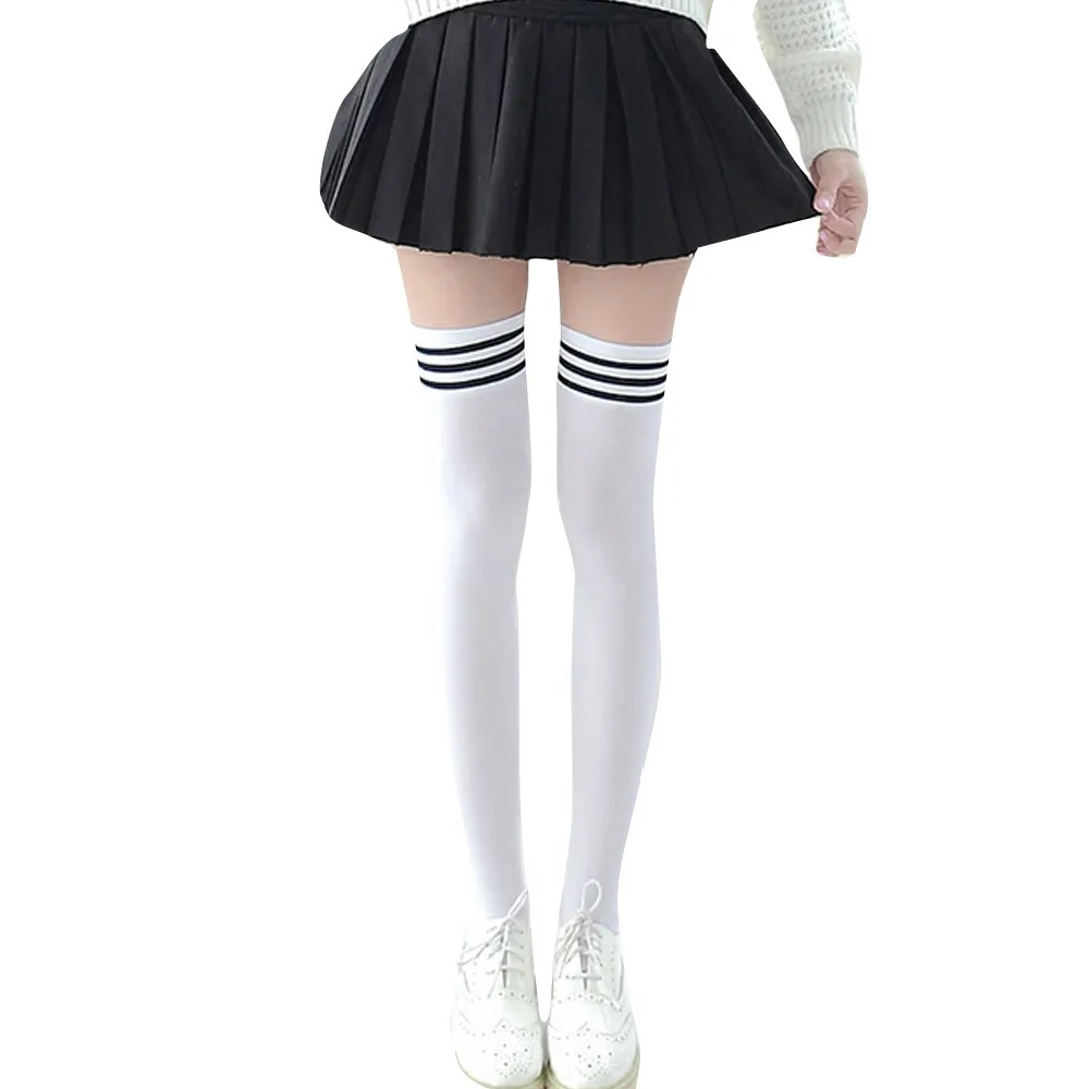 black white knee high socks