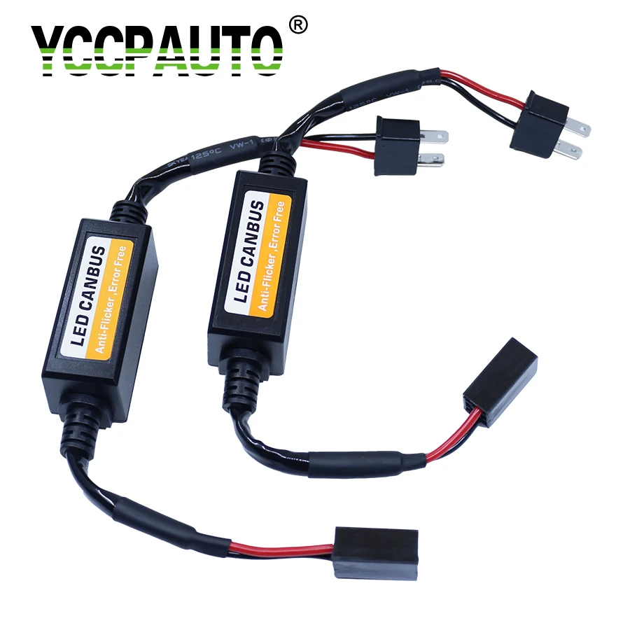 YCCPAUTO 2Pcs T10 Canbus Cable 192 168 501 W5W LED Decoder Warning
