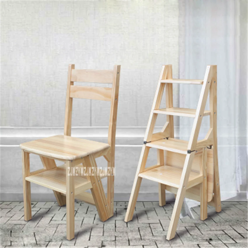 wooden chair with ladder