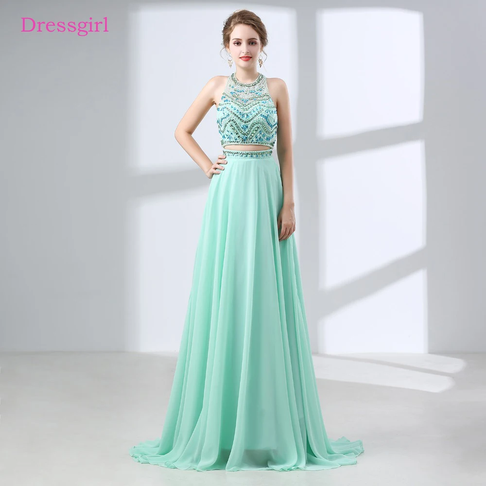 mint green evening dress