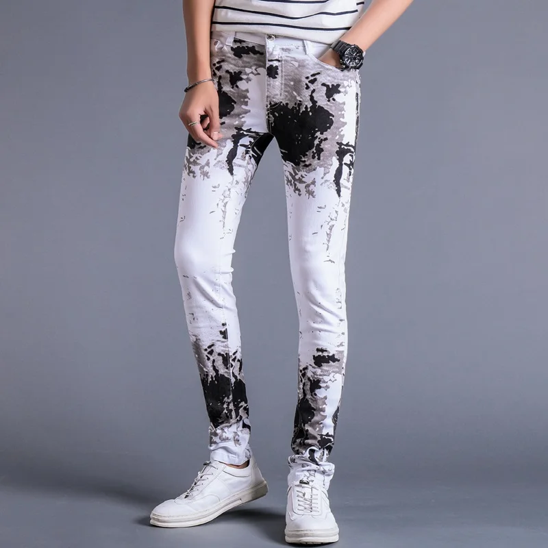 white jeans paint