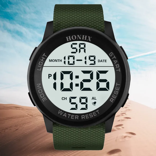 digital round watch
