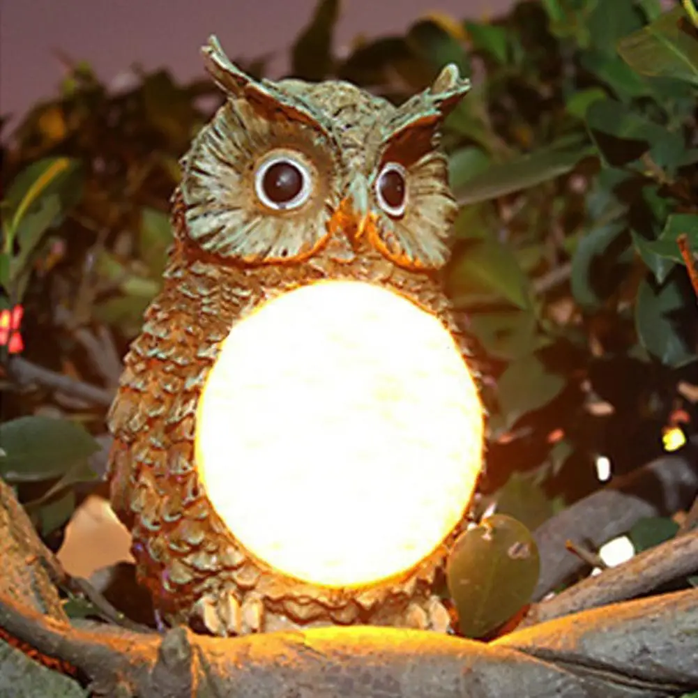 solar owl lamp