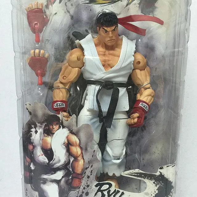 17cm Kawaii Street Fighter Anime Action Figure PVC Hoshi Ryu Ken Dolls Gift  Toys