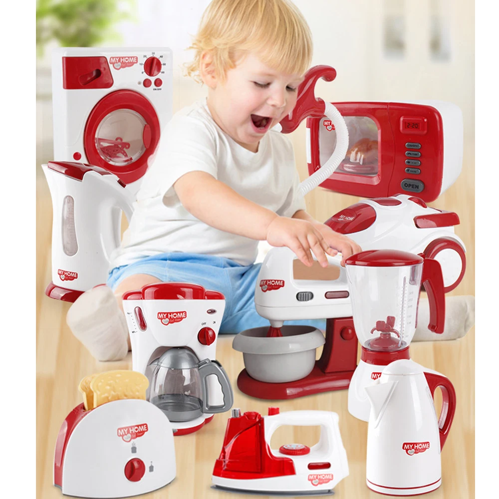 קנו צעצועי נדמה לי | Household Appliances Pretend Play Kitchen Children  Toys Coffee Machine Toaster Blender Cooking Educational Learning Toys For  kid